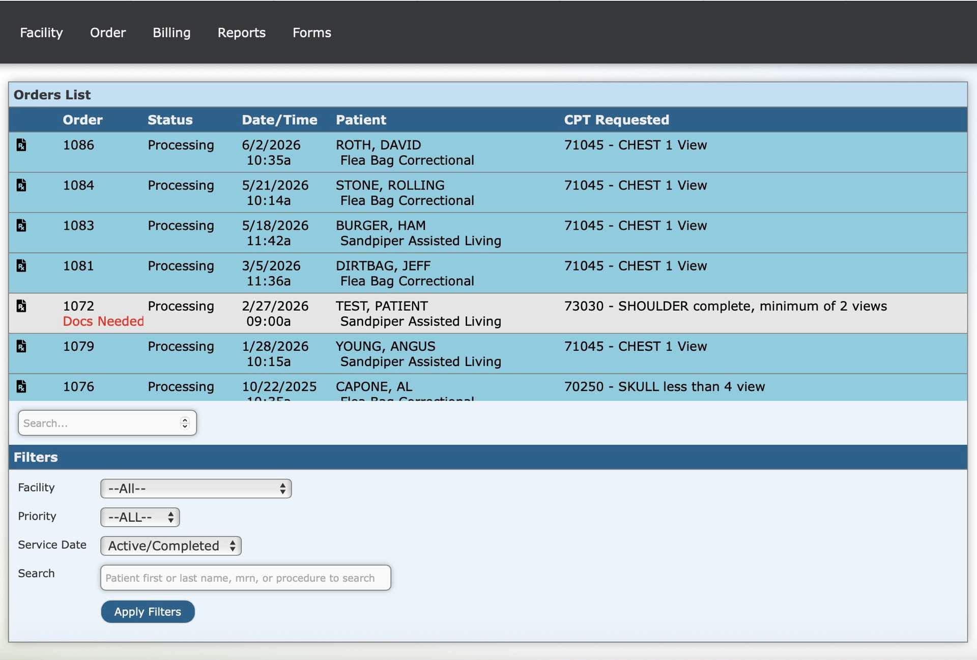 ClearView Diagnostics provider portal — downloading and tracking studies